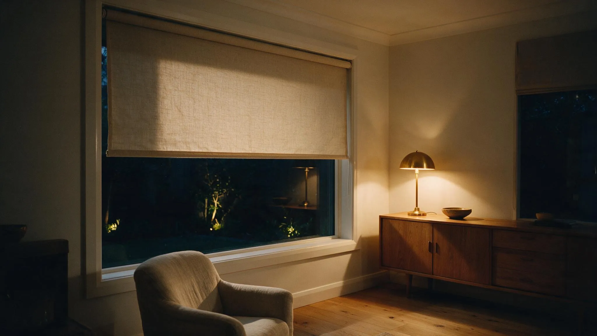 Roller blind installation detail in a new Melbourne home