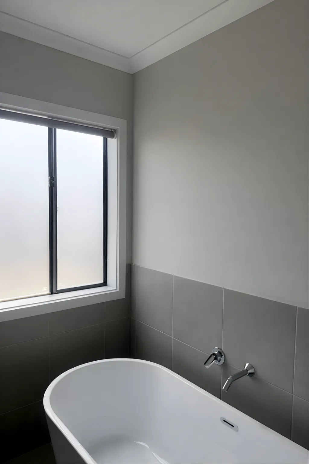 Bathroom Frosted Window Film Installation detail 2