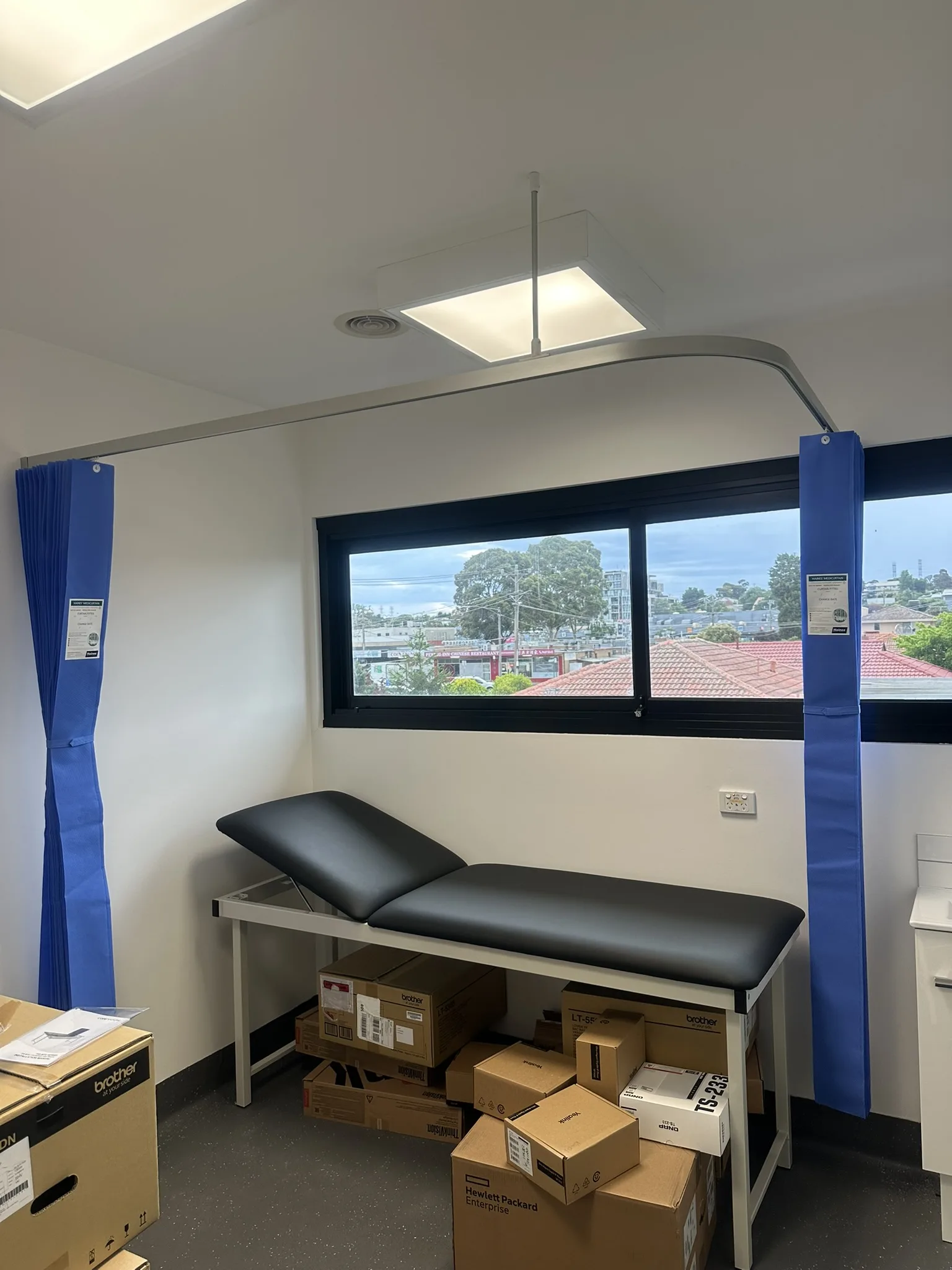 Medical Clinic Curtain Track Installation detail 3