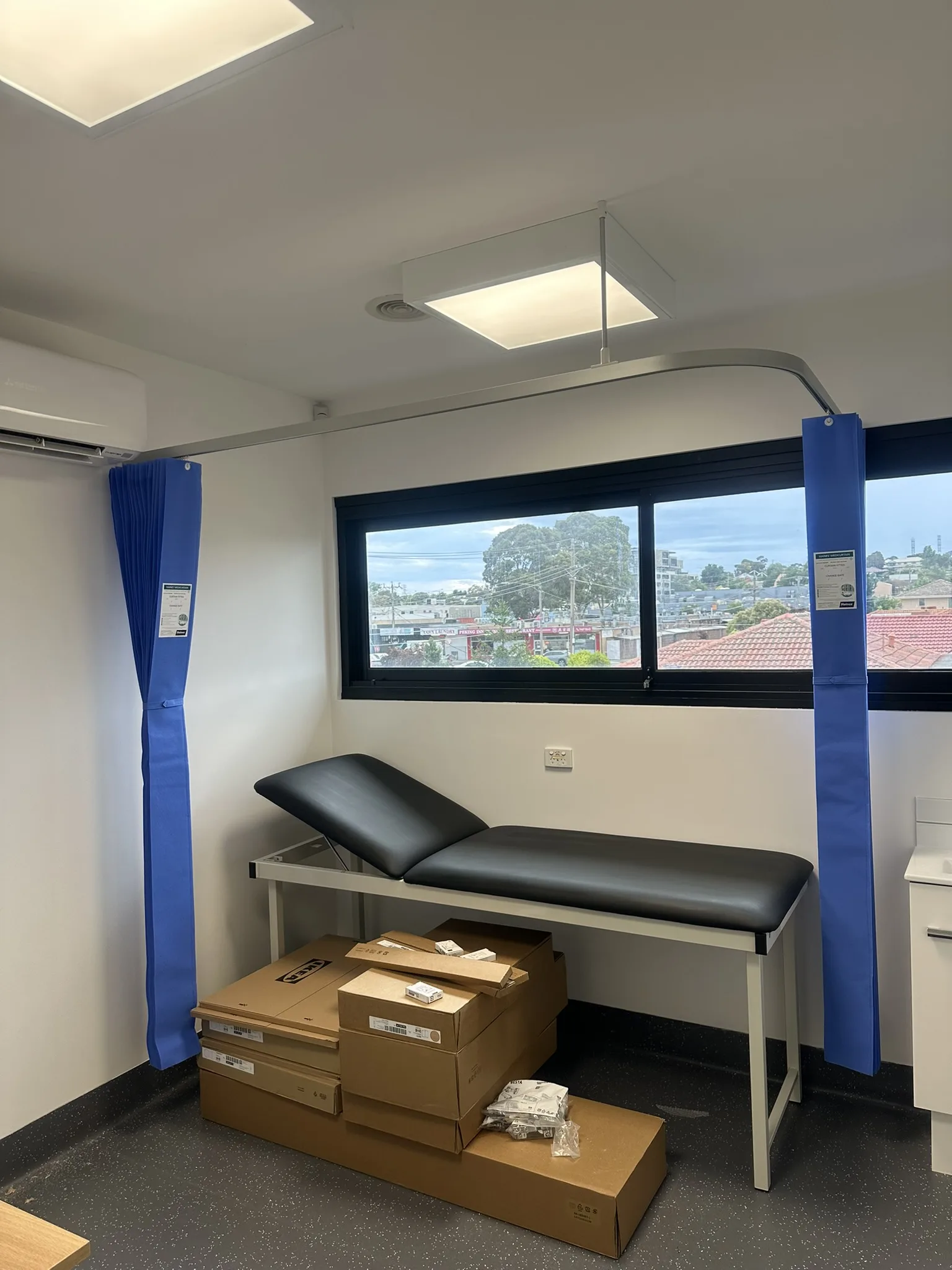 Medical Clinic Curtain Track Installation detail 4