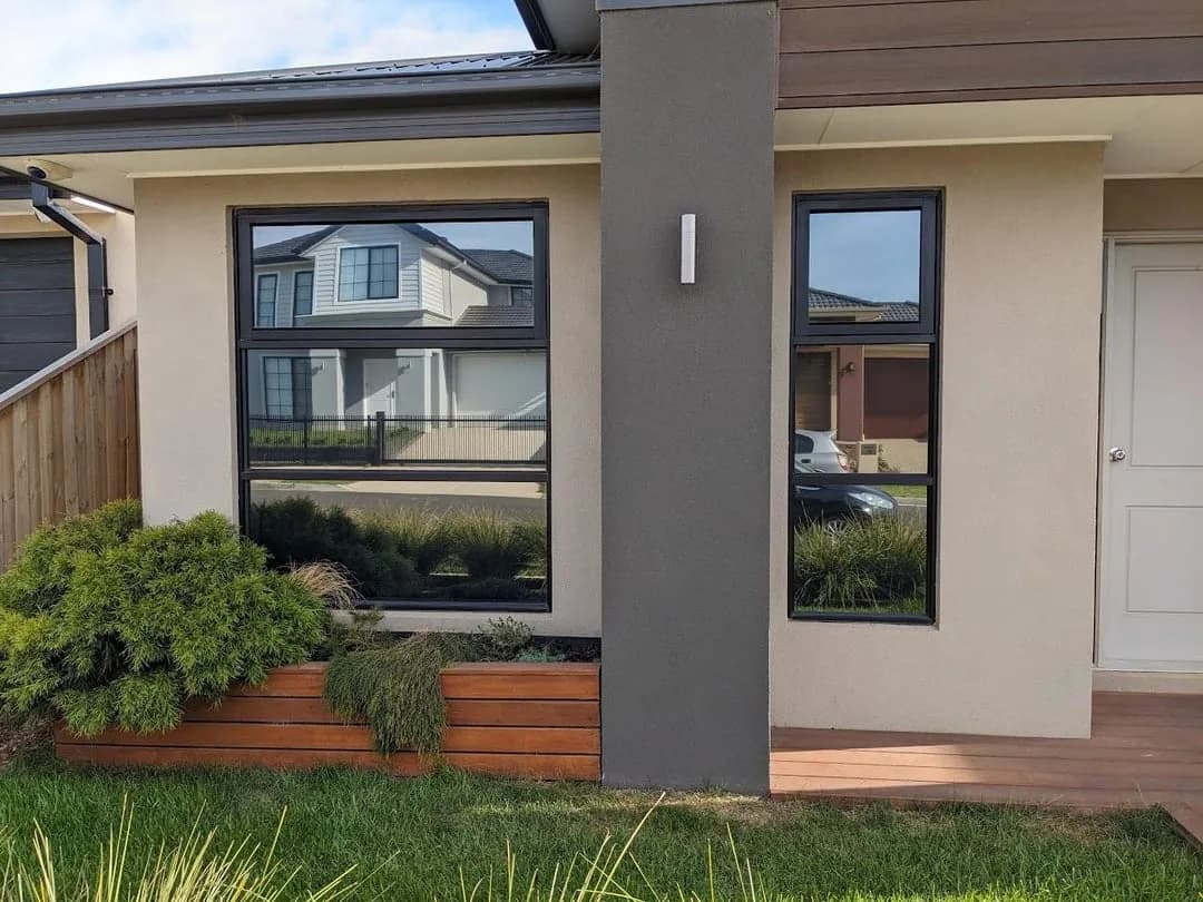 One-way mirror window tint on a front bedroom in Caroline Springs