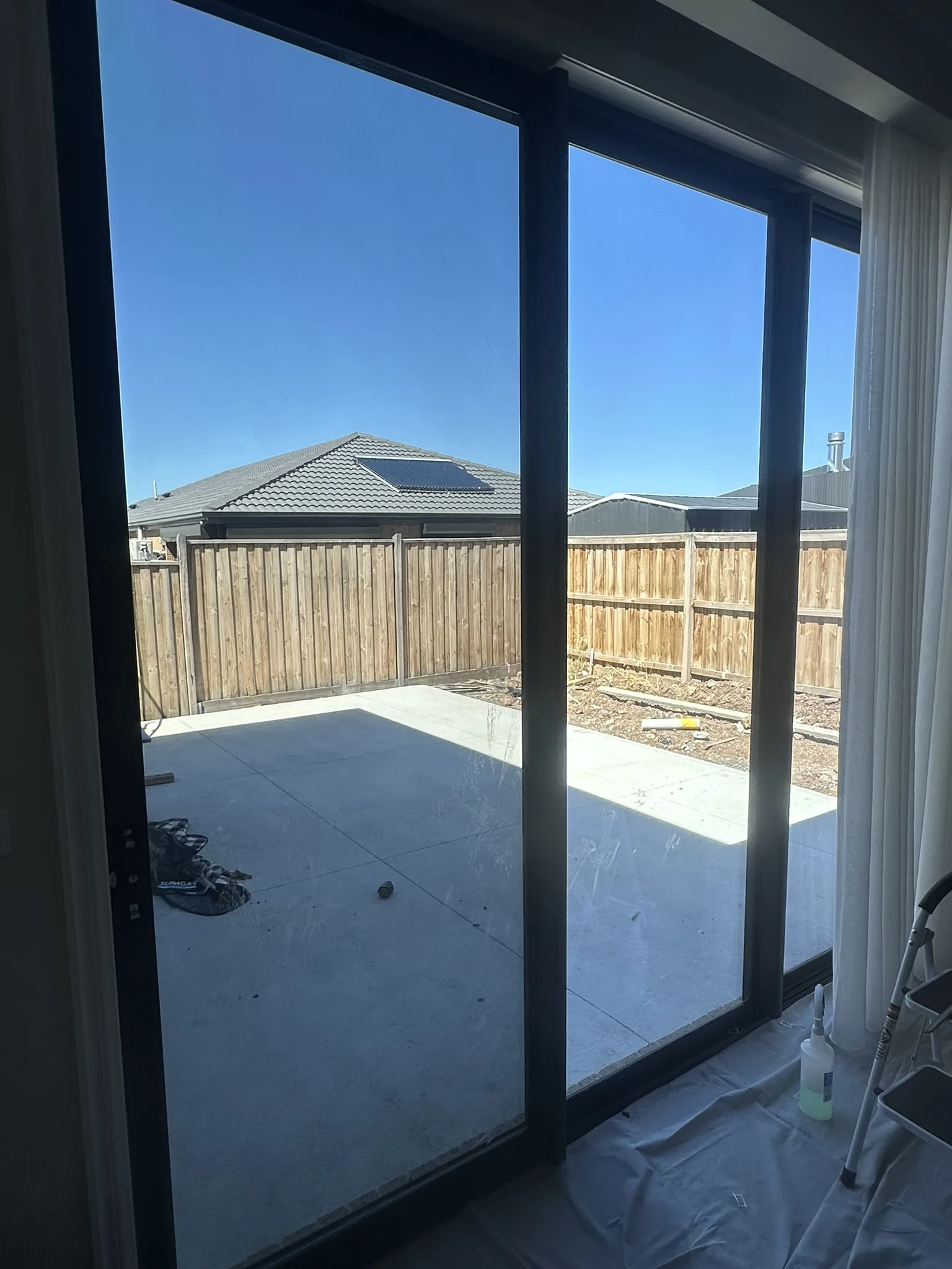 Living/Dining Room Tint & Sheer Curtain Installation detail 3
