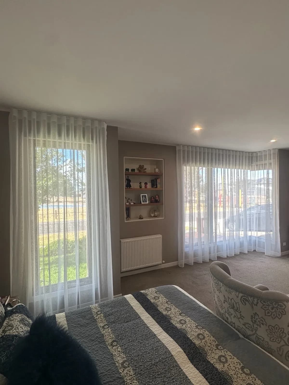 Melbourne living room with sheer day-night blinds installed
