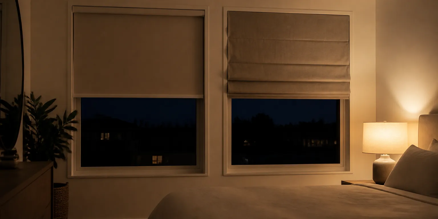 Roller blinds vs Roman blinds: which suits your space hero image