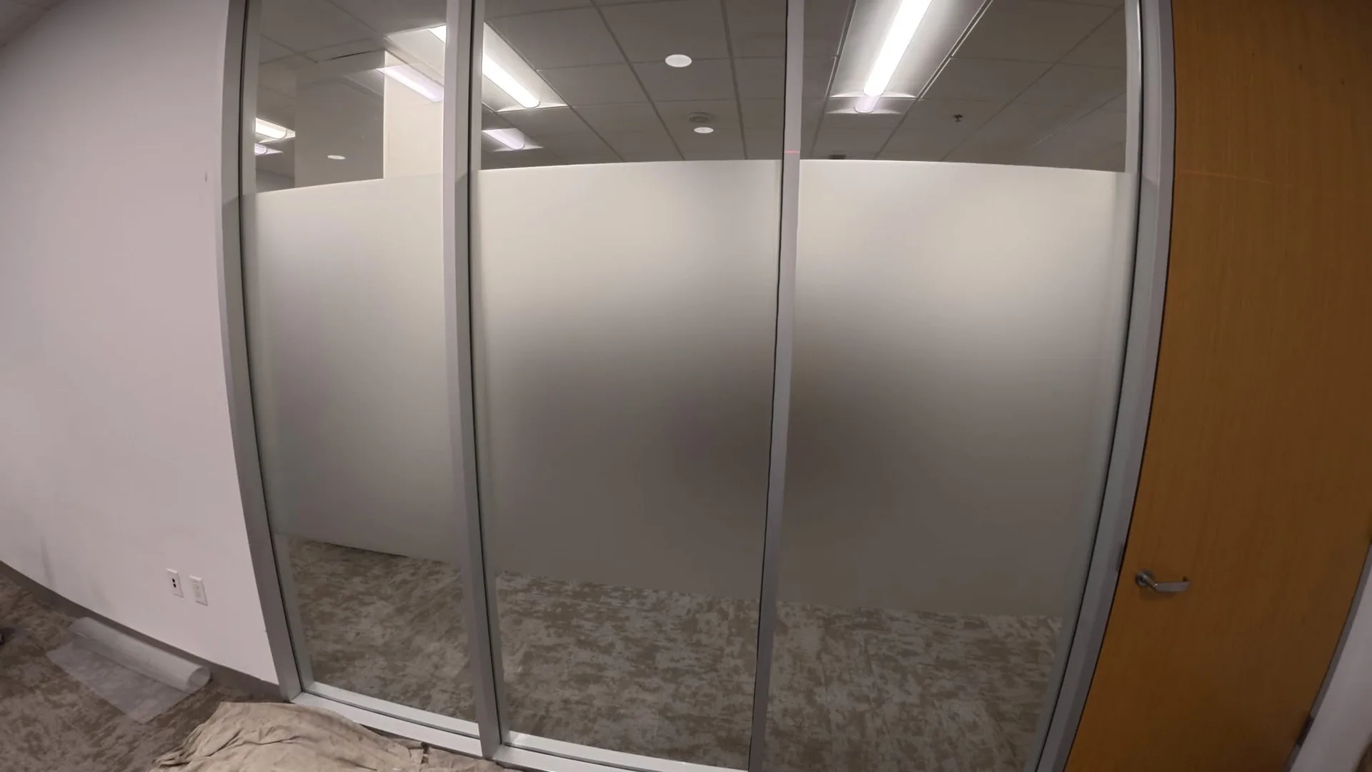 Frosted Office Privacy Film Installation in Melbourne CBD