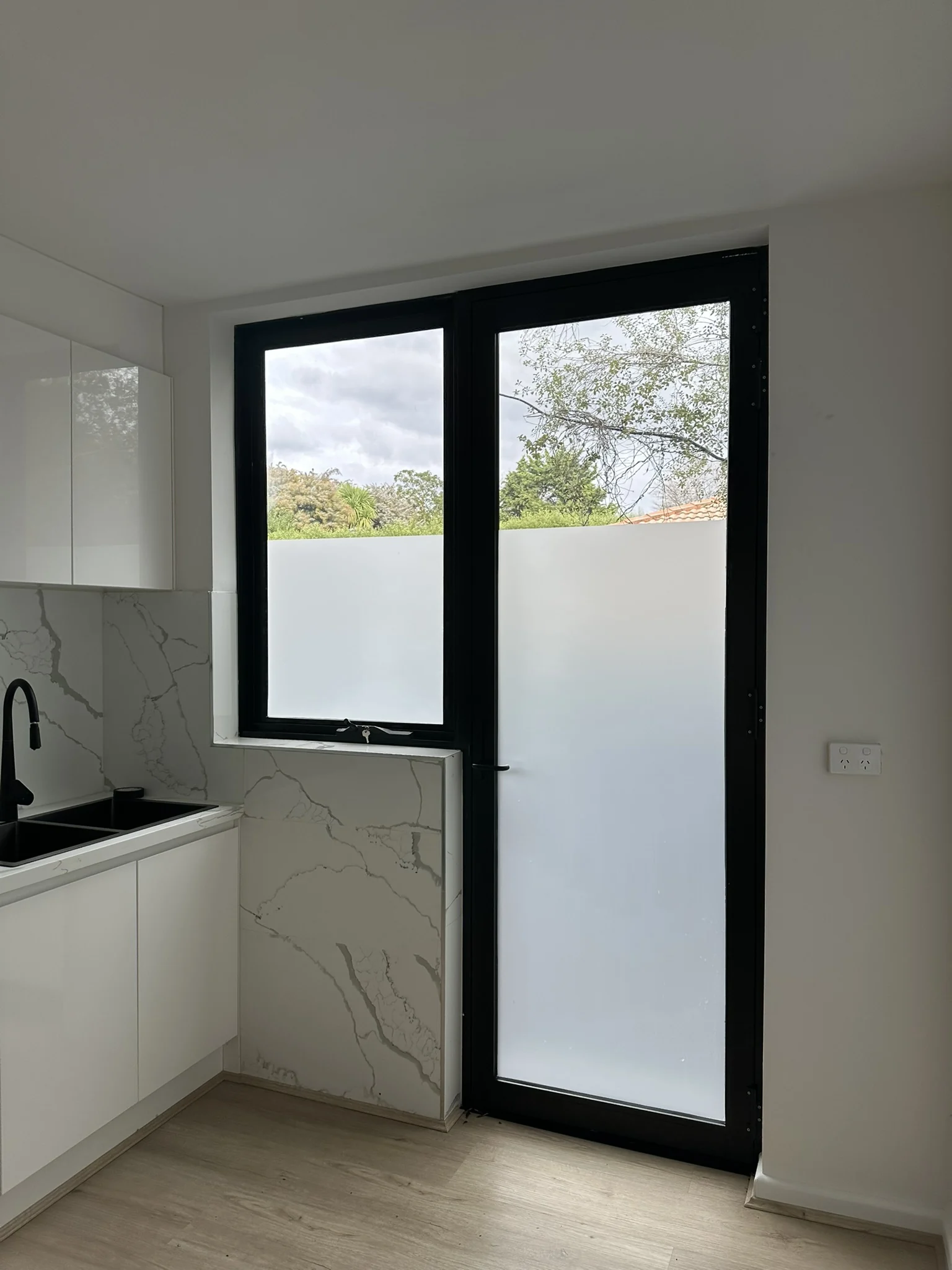 Roller Blinds and Frost Tint for Kew East Renovation in Kew East